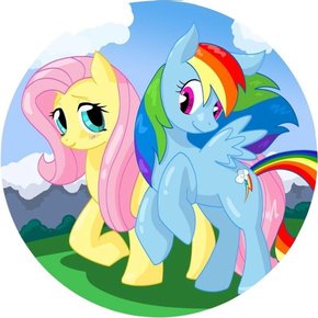 Painel Redondo Tecido Sublimado 3D My Little Pony