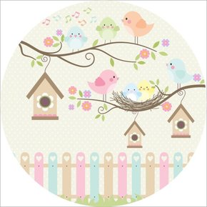 Painel Redondo Tecido Sublimado 3D Jardim Painel Redondo Tecido Sublimado 3D Jardim