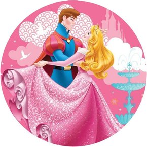 Painel Redondo Tecido Sublimado 3D  Bela Adormecida