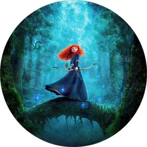 Painel Redondo Tecido Sublimado 3D Valente Merida Painel Redondo Tecido Sublimado 3D Valente Merida