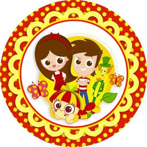 Painel Redondo Tecido Sublimado 3D Sítio Do Pica Pau Amarelo Painel Redondo Tecido Sublimado 3D Sítio Do Pica Pau Amarelo