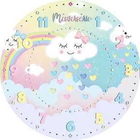 Painel Redondo Tecido Sublimado 3D Gacha Life Painel Redondo Tecido Sublimado 3D Gacha Life