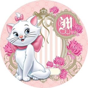 Painel Redondo Tecido Sublimado 3D Gata Marie Painel Redondo Tecido Sublimado 3D Gata Marie