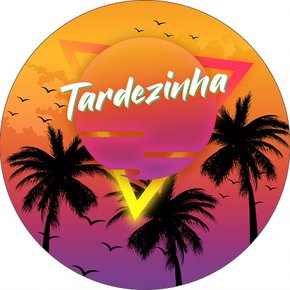 Painel Redondo Festa Tecido Sublimado 3D Verão Tardezinha Painel Redondo Festa Tecido Sublimado 3D Verão Tardezinha