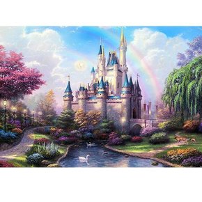 Fundo Fotográfico Tecido Sublimado Newborn 3D Castelo